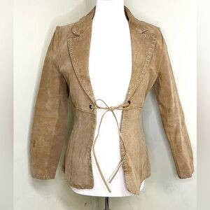 Vintage Paris Blues Suede Coat Medium